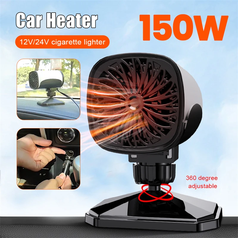 2 in 1 Car Heater 12V 150W Portable Car Fan Heating and Cooling 360 Degree - £17.15 GBP