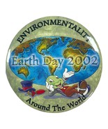 Walt Disney World Jiminy Cricket Environmental Earth Day 2002 Button Pin... - $7.69