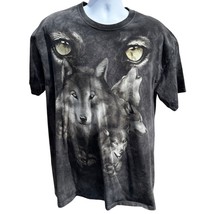 The Mountain Wolf Graphic T-Shirt Size XL Gray Black Tie Dye Rocio Malav... - $472.23 MXN