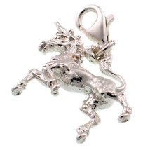 Sterling 925 British Silver Unicorn Charm Lobster Cip On Fit by Welded Bliss - $22.02