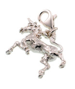 Sterling 925 British Silver Unicorn Charm Lobster Cip On Fit by Welded B... - £17.60 GBP