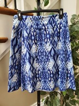 Tranquility by Colorado Clothing Stretch Skirt Blue White A-Line Size Small - £18.38 GBP