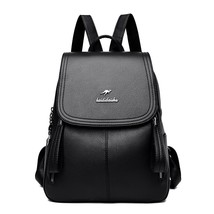Vintage Women Backpack Large Capacity School Bags for Teenagers Girls Leather Sc - $51.50