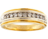 Men&#39;s Wedding band 10kt Yellow and White Gold 397083 - £364.57 GBP