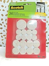 Scotch Felt Pads Value Pack Beige Assorted Sizes 36 Count (SP842-NA) sealed new! - £5.47 GBP