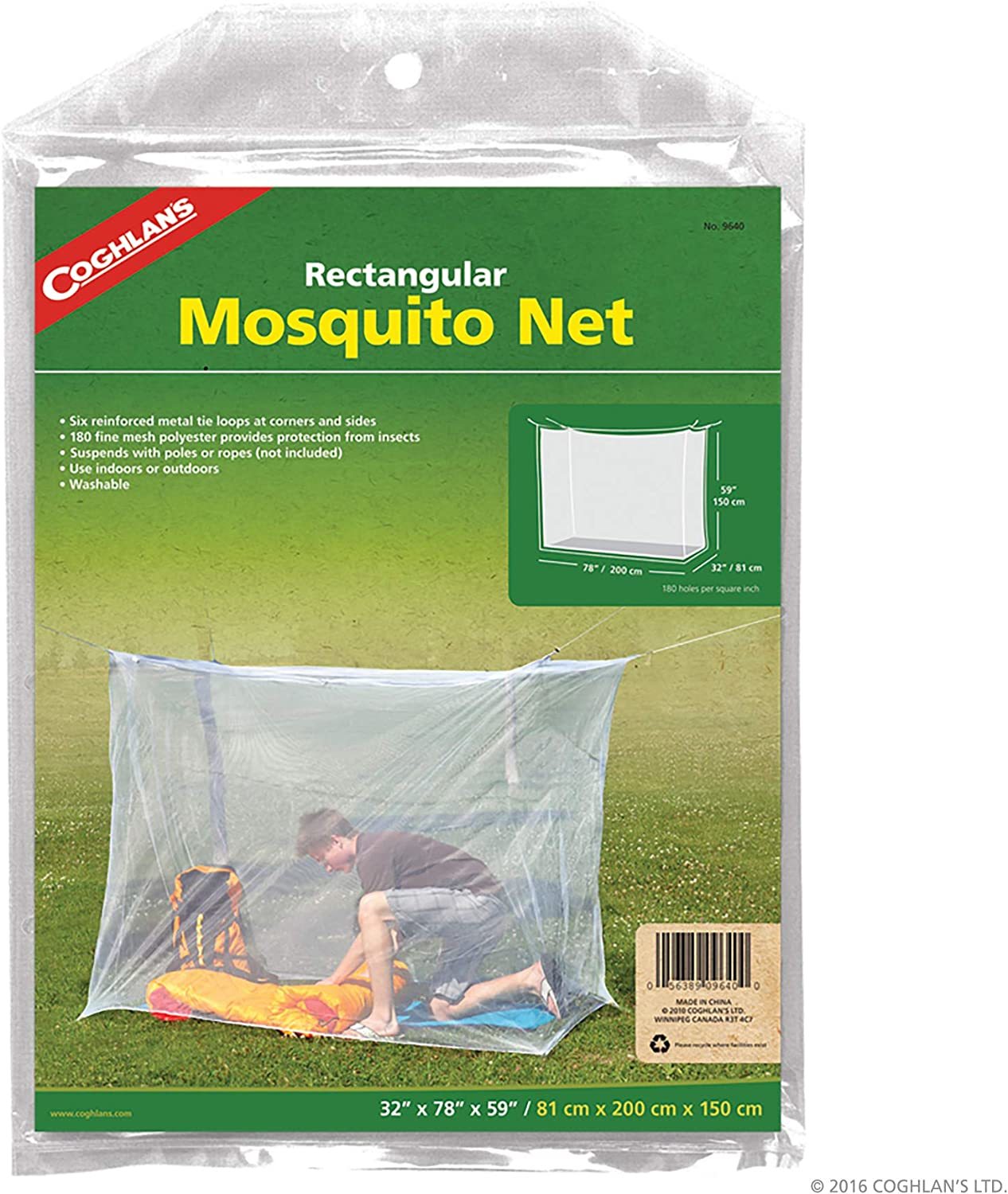 Coghlan&#39;S 9640 32X78 Mosquito Bed Net, Multicolor, Single Wide / 180-Mesh - $33.99