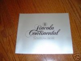 1990 Lincoln Continental The First Fifty Years Brochure - $18.99