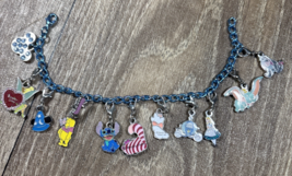 Disney Children&#39;s Charm Bracelet Blue Chain Dumbo Pooh Tinkerbell - $14.00 CAD