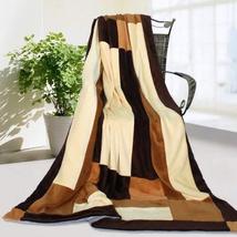 Onitiva - [Fashion Match] Soft Coral Fleece Patchwork Throw Blanket (59 ... - £39.21 GBP