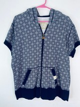 Activology Full Zip Hooded Sweatshirt Womens XL Short Sleeves Pockets Co... - £10.07 GBP