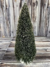 Dept 56 Christmas Village Flocked Bottle Brush Pine Tree (N) - 8&quot; - $7.84