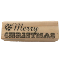 Craft Smart Rubber Stamp Merry Christmas Card Making Words Saying Snow Holidays - £3.14 GBP