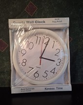 White Kovaxx Time 10&quot; wall clock - £6.89 GBP
