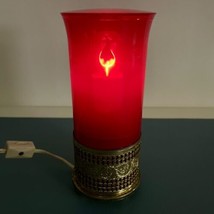 Vintage Catholic Electric Red Candle Sanctuary Lamp - Read Full Description - $18.99