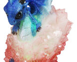 Whimsical Cute Blue Baby Dragon Hatchling in Crystal Icicle Red Egg Figu... - $25.99