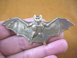 (b-bat-100) bat wings spread brass pin pendant I love little bats Chiropterology - £15.68 GBP