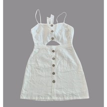 QUIET STORM Dress Linen Woman&#39;s Small Cutout Mini Open Back Summer Light... - £21.42 GBP