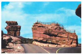 Vtg Postcard-Balanced &amp;Steamboat Rocks-Garden of the Gods-Pikes Peak-Chrome-CO3 - £1.88 GBP