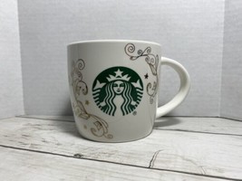 Starbucks 14oz Mug Swirl Siren Mermaid White Ceramic Cup NEW - $16.82