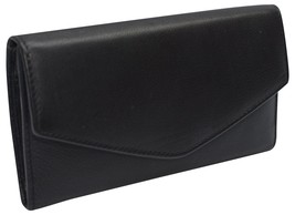 RFID Genuine Leather Women&#39;s Slim Flap Wallet Clutch Organizer Checkbook... - $31.51 CAD