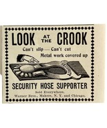 Warner Bros Security Hose Support 1894 Advertisement Victorian Fashion A... - $19.99