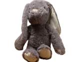 Elegant Baby Gray Bunny Rabbit Security Blanket Plush Lovey Lovie 15 inch - $14.01