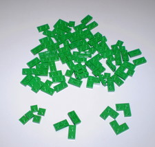 90 Used LEGO 1 x 2 - 1 x 1 - 2 x 2 Corner Green Plate  3024 - 3023 - 2420 - £7.89 GBP