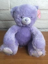 FAO Schwarz Sparklers Purple Teddy Bear 10 Inch -- Soft Plush -- New with Tags - £15.14 GBP