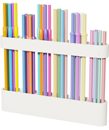 Straw Holder for Cabinet Door, Silicone Straw Organizer for Cabinet Door... - $14.54