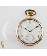 Gold Filled Elgin Antique Open Face Pocket Watch Gr 291 16S 7 Jewel - $8,349.84 MXN