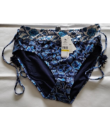 Tommy Bahama Mare Navy Woodblock Hi Waist Belted Bottom Size M/M - $17.76 CAD