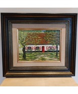 Vintage Naïve Art Belgian Oil Painting on Canvas – Signed, Framed Cottag... - $191.87 CAD