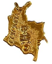 Colombia Map Pendant Charm Gold Color Jewelry Map of Colombian Jewelry - £8.27 GBP