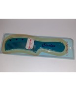 Vintage Personalized Comb 80s Hearts CAROLYN Blue Comb NEW Contenova Nov... - £5.53 GBP