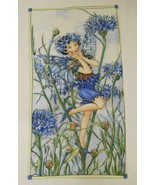 THE CORNFLOWER FAIRY Fabric Panel Wall Art Hanging Cicely Mary Barker 22... - £43.54 GBP