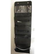 Over Door Closet Hanging Storage Organizer Rack Bag 4 Shelf Pockets, Black - €19,84 EUR