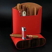 The "Show Band" Travel Humidor - Sunrise Red and Macassar Ebony image 2