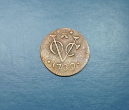 1739 Dutch Netherlands Colonial Voc Duit New York Penny ZEELAND Grade Co... - £10.93 GBP