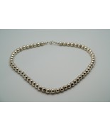 Vintage Sterling Silver Navajo Bead Necklace 18.5&quot; x 8mm - $118.80