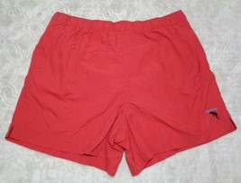 Caribbean Roundtree &amp; Yorke Size Medium Bright Red New Men&#39;s Swim Trunks Shorts - £46.72 GBP