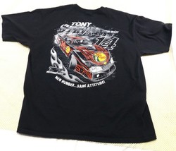 Tony Stewart Racing Black Graphic T-Shirt 2X Anvil Pre-Shrunk Cotton Sho... - €12,25 EUR