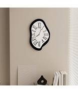 Nordic Interior Wall Clock Unique Surreal Melting Distorted Skewed Clock - $38.61