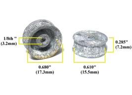 1pr Vintage Tradeship 1/24 1/32 Slot Car Aluminum Wheels 5/40 Thread 15x7 Aged! - £1.59 GBP