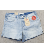Levi&#39;s Shorty Shorts Girls 12 Blue Adjustable Waistband Slim Fit Soft &amp; ... - $29.52