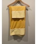 Vtg.Cannon Royal Family Twin Flat Sheet And Pillowcase Yellow Checkerboard - $11.87