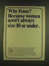 1966 Fems Feminine Napkins Ad - Why Fems? Because women aren&#39;t always si... - £14.77 GBP