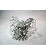 Kirk&#39;s Folly Rhinestone Aurora Borealis Crystal Skull Bracelet K1358 - £172.43 GBP