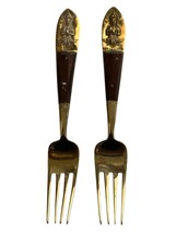 Sri Sang Thai LK Bronze Lot of (2) 4 Prong Forks Flatware Religious - $20.90