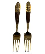 Sri Sang Thai LK Bronze Lot of (2) 4 Prong Forks Flatware Religious - $20.90