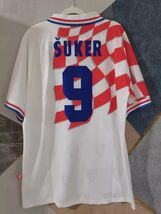 Croatia 1998/99 Away Short Sleeve Shirt Name Set SUKER#9 - $33.25